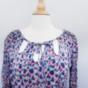 Lucky Brand blue keyhole top Size Large